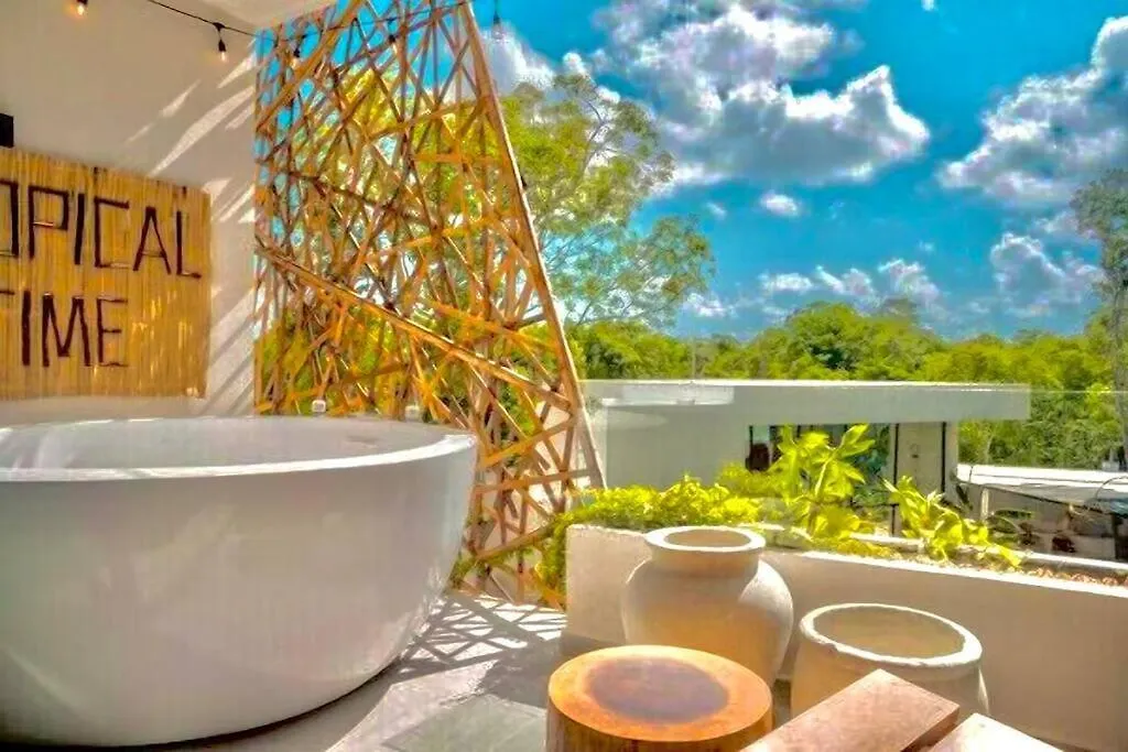 Appartamento Depto Con Roof Privado A 6 Minutos De La Playa En Tulum